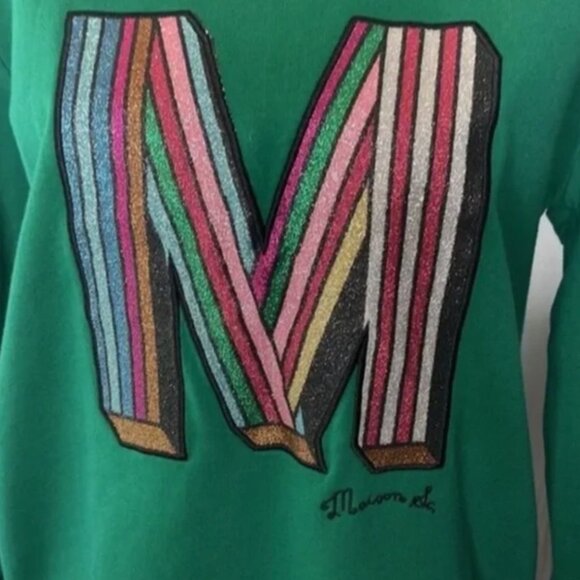 Scotch & Soda Maison Scotch Crewneck Sweatshirt Rainbow Glitter M Sz M - Picture 2 of 10